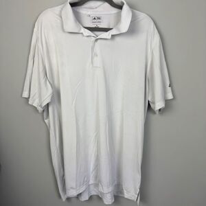 ADIDAS | Pure Motion Short Sleeve White Polo Golf Shirt Men’s Size X-Large